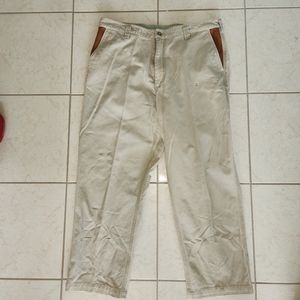Orvis Cream and Brown Chinos